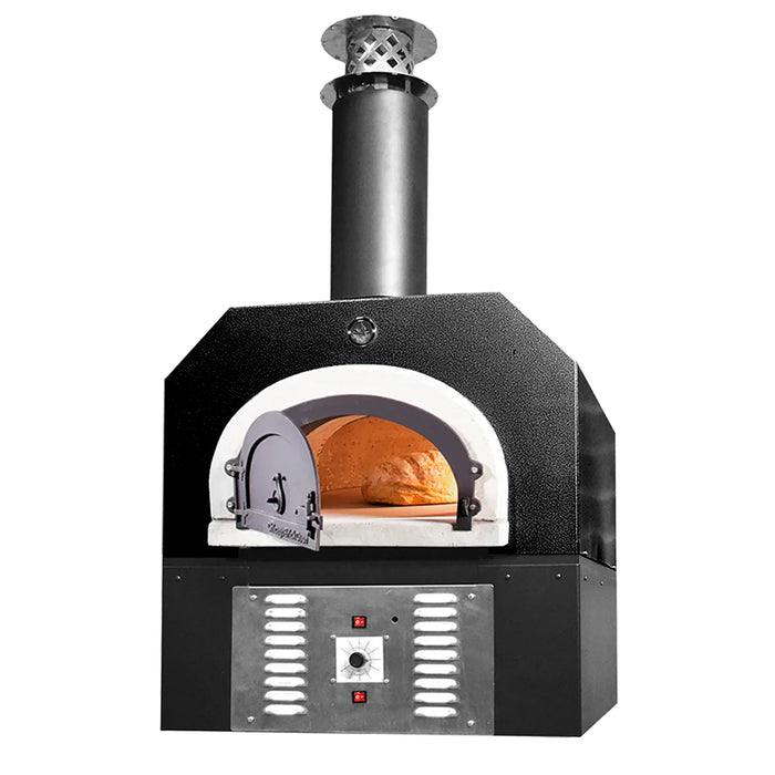 Chicago Brick Oven CBO-750 Hybrid Countertop Commercial Pizza Oven With Skirt - Natural Gas - Solar Black - CBO-O-CT-750-HYB-NG-SB-C-3K-SKT