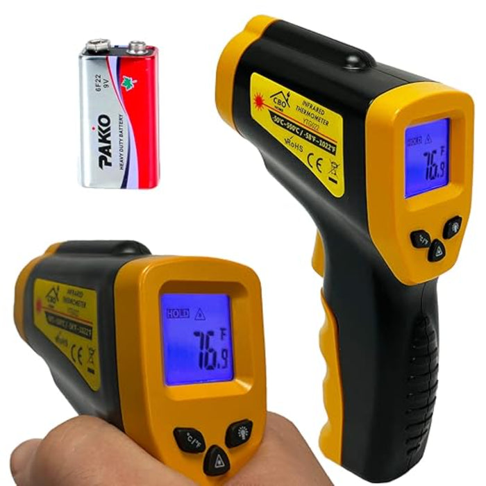 CBO Digital Infrared Thermometer Gun for Pizza Oven, Grill -58°F to 1022°F