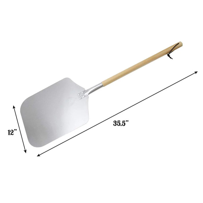 Chicago Brick Oven 12"x14" Aluminum Pizza Peel with Detachable Wooden Handle