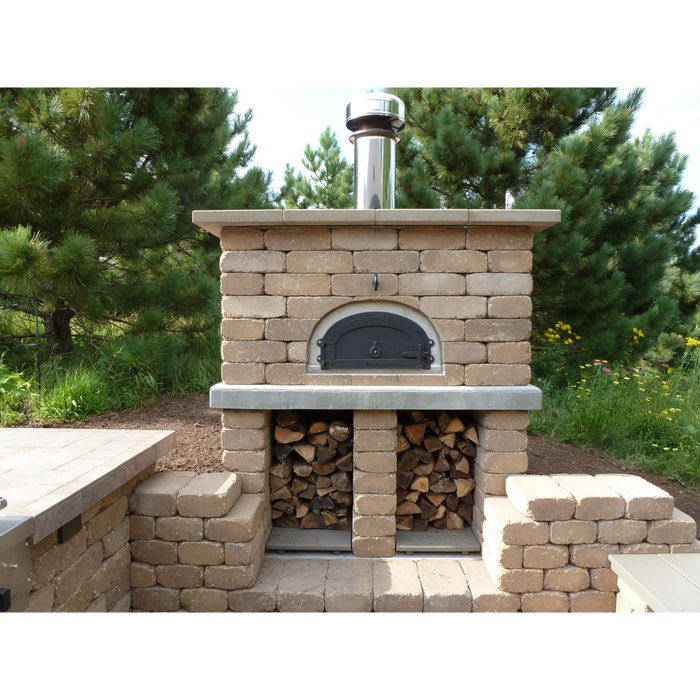 Chicago Brick Oven CBO-750 Built-In Wood Fired Outdoor Pizza Oven DIY Kit - CBO-O-KIT-750