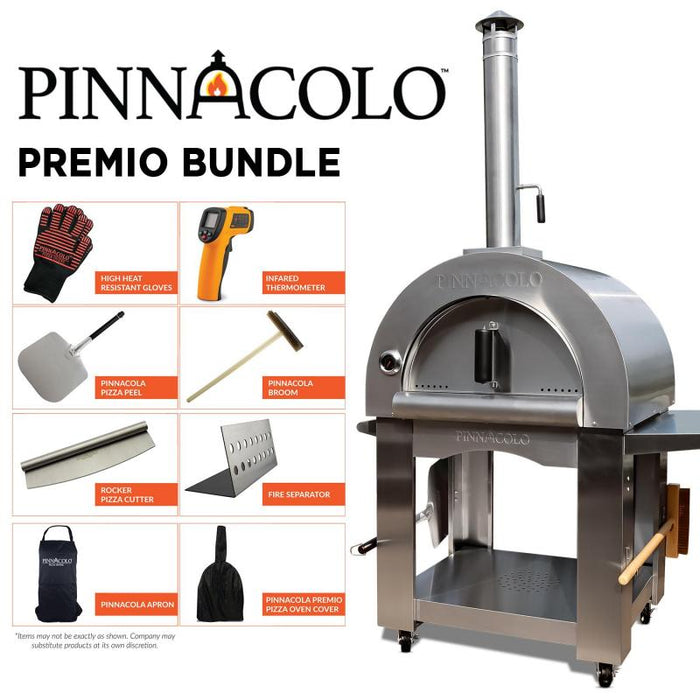 PINNACOLO PREMIO Freestanding  Wood Fired Outdoor Pizza Oven PPO-1-02 With 
Accessories