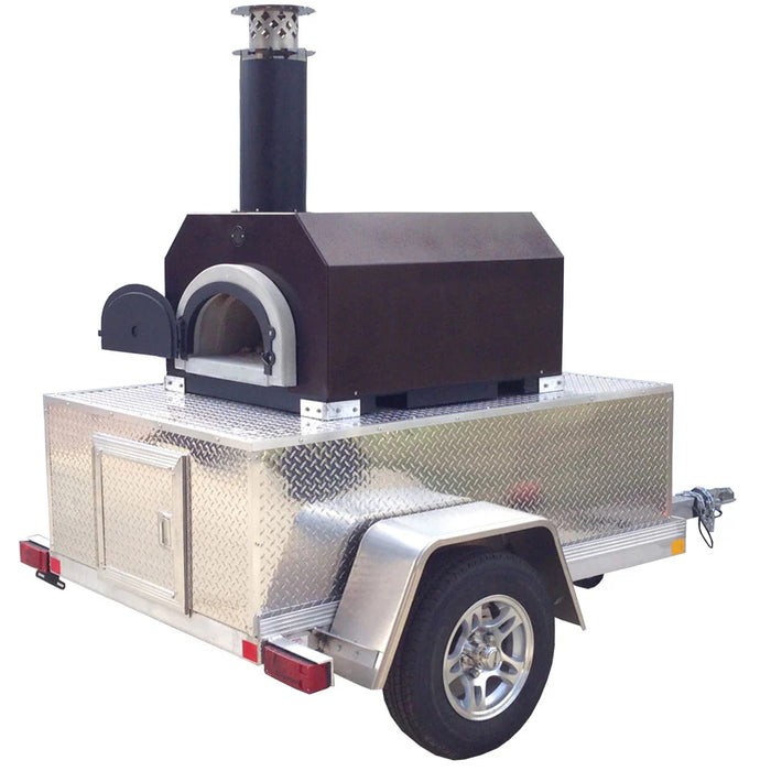 Chicago Brick Oven CBO 750 Tailgater | Mobile Wood Fired Pizza Oven Trailer - Copper Vein - CBO-O-STD-750-HYB-NG-SB-R-3K