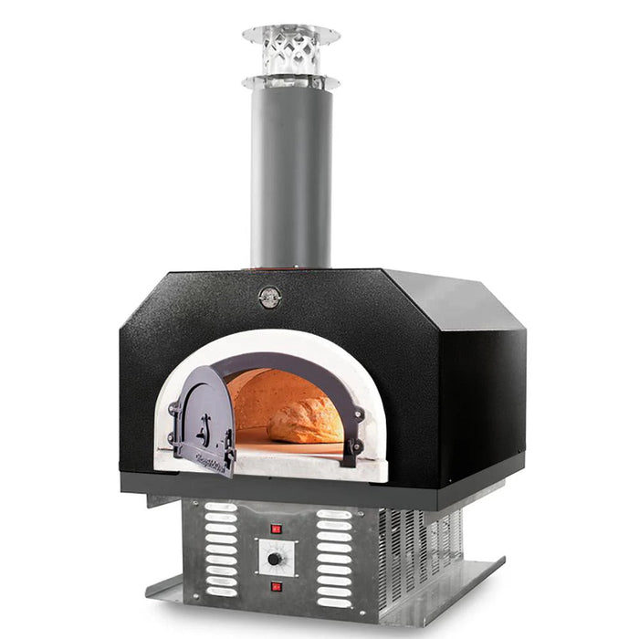 Chicago Brick Oven CBO-750 Built-In Countertop Hybrid Residential Outdoor Pizza Oven - Natural Gas - Solar Black - CBO-O-CT-750-HYB-NG-SB-R-3K